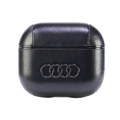 Husa Audi Leather Big Logo pentru AirPods 3 - Negru