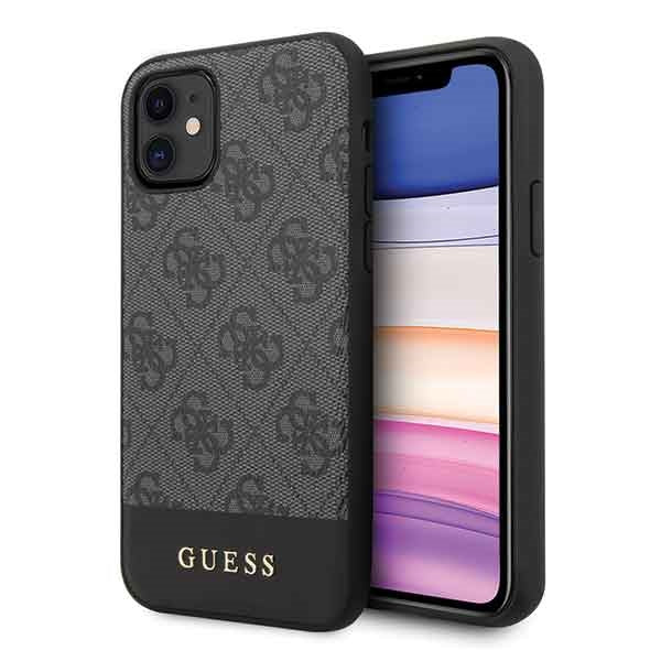 Husa Guess 4G Stripe Collection pentru iPhone 11 6.1" / Xr - Gri