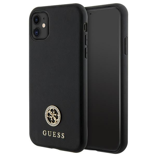 Husa Guess Strass Metal Logo iPhone 11 / Xr 6.1" - Negru