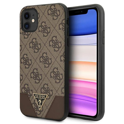 Husa Guess 4G Triangle Collection pentru iPhone 11 6.1" / Xr 6.1" - Maro