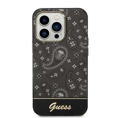 Husa Guess Bandana Paisley pentru iPhone 14 Pro Max 6.7" - Negru