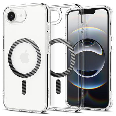 Husa Spigen Ultra Hybrid Magsafe pentru iPhone 16e / 17e Carbon Fiber - Transparent