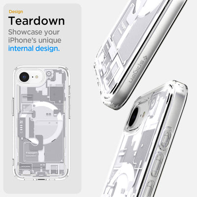 Husa Spigen Ultra Hybrid Magsafe pentru iPhone 16e / 17e Zero One - Alb