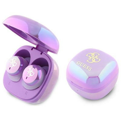 Casti Guess 4G Printed Logo Bluetooth TWS + Docking Station - Mov