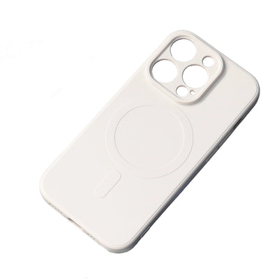 Husa Silicone cu Magsafe pentru iPhone 16e / 17e - Bej