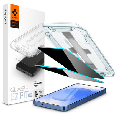 Folie Spigen Glas.tr "Ez Fit" Privacy HD 2-pack Privacy Glass pentru Samsung Galaxy S24 / S25