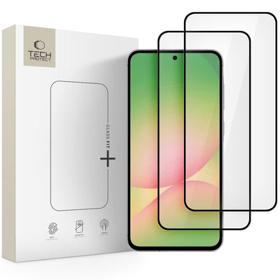 Folie Tech-protect Glass Fit+ 2-Pack sticla pentru Samsung Galaxy A36 / A56 5G - Negru
