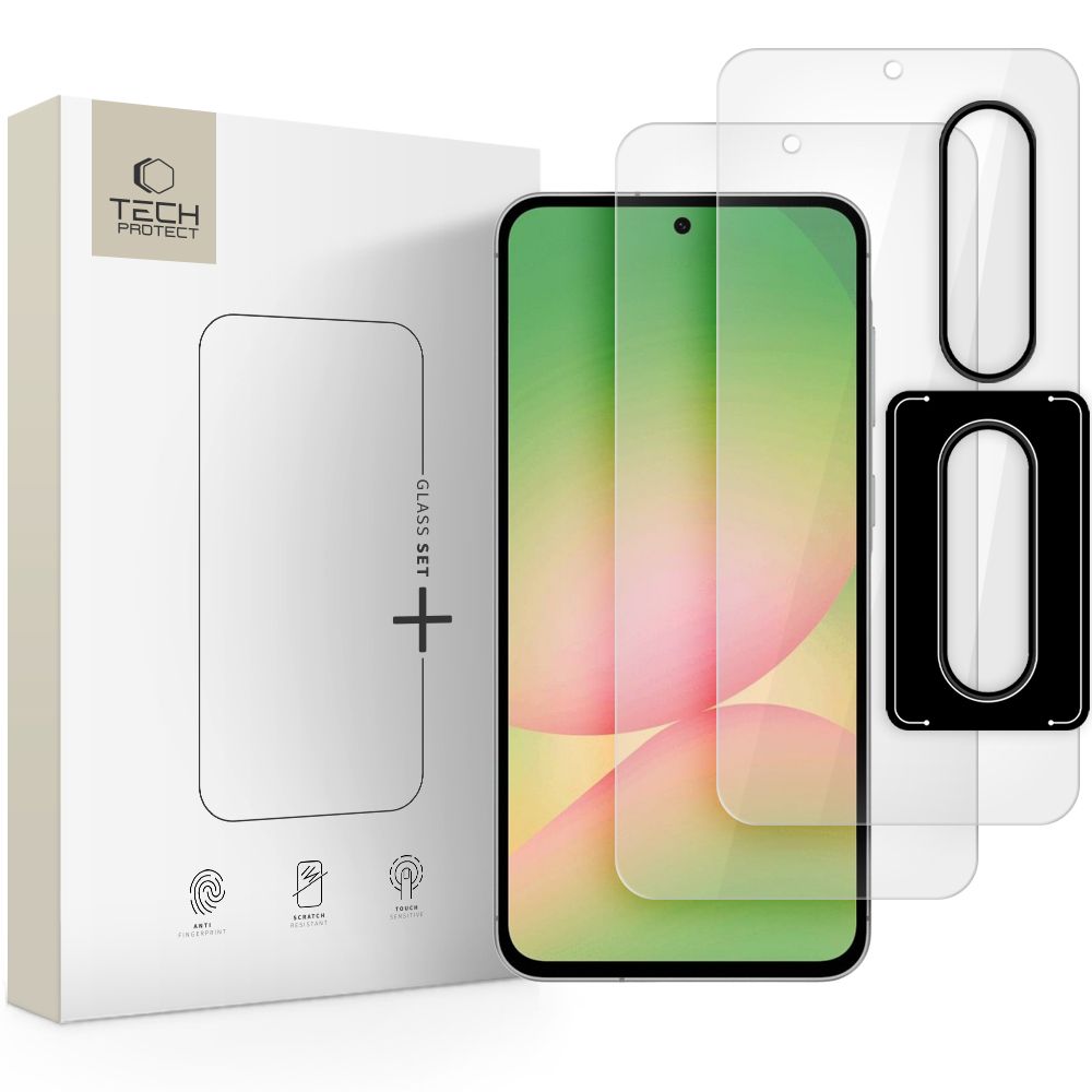 Folie Tech-protect Glass Set+ sticla pentru Samsung Galaxy A36 / A56 5G - Transparent