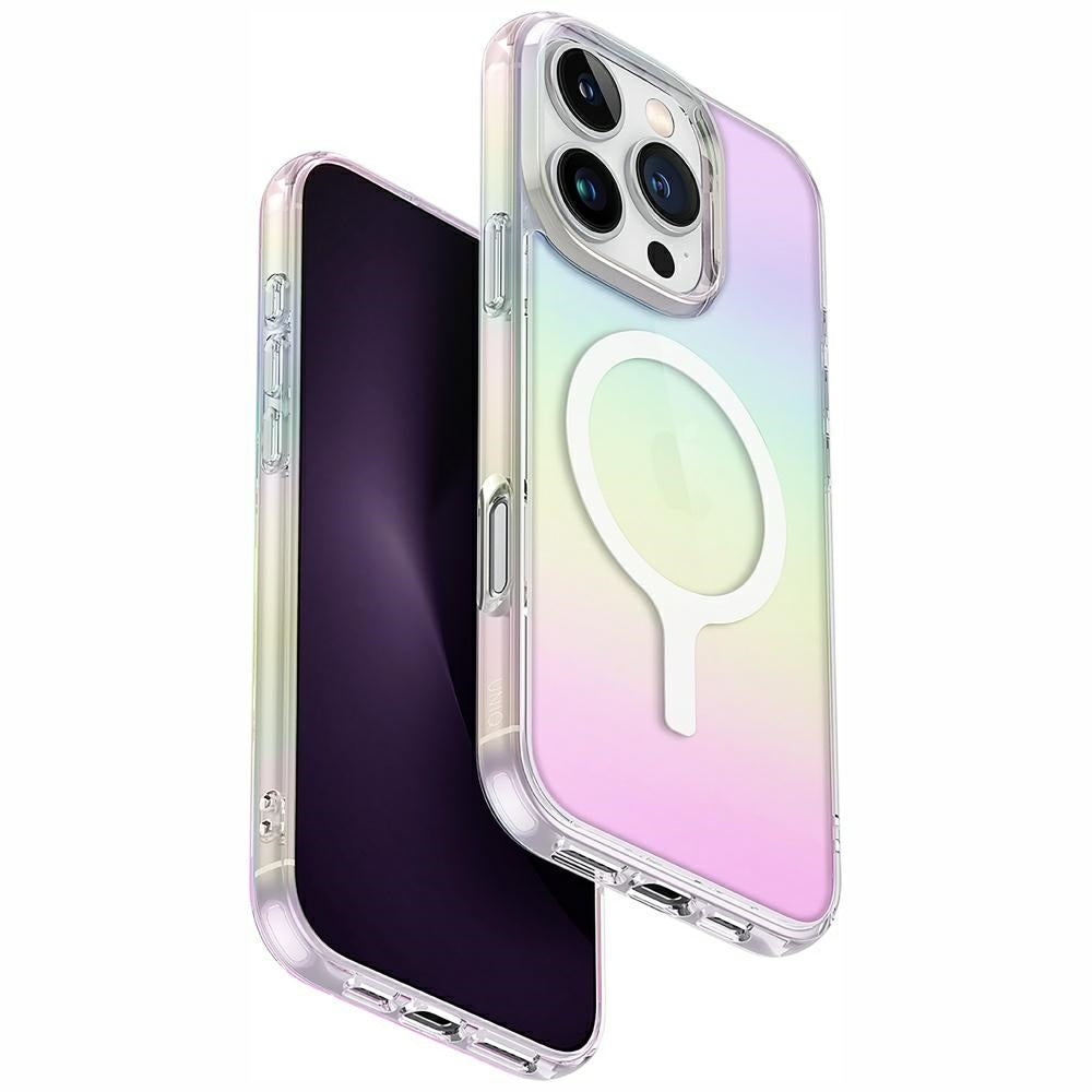 Husa Uniq Iridescia Magclick Charging pentru iPhone 16 Pro - Multicolor