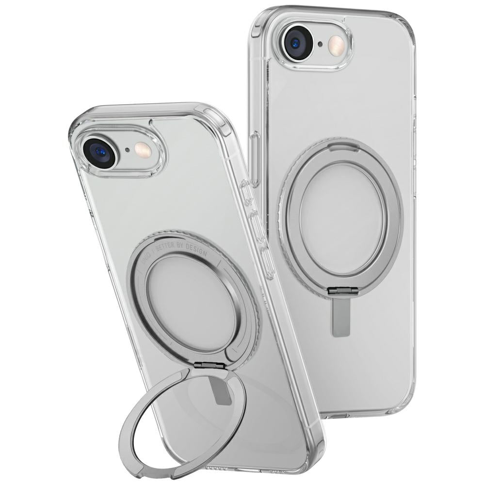 Husa Uniq Swivix 360 Rotating Kickstand pentru iPhone 16e - Transparent