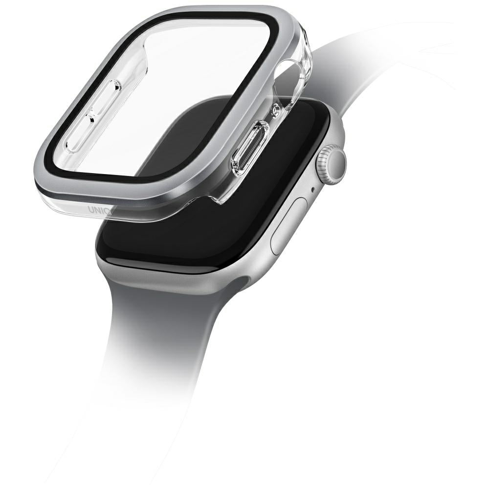 Folie Uniq Voute sticla Husa pentru Apple Watch 10 46 Mm - Argintiu