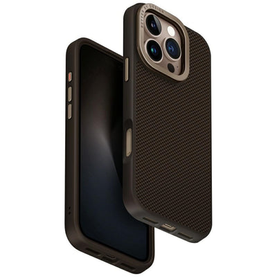 Husa Uniq Keva Max Magclick Charging Camera Stand pentru iPhone 16 Pro - Maro