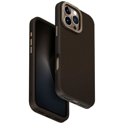 Husa Uniq Keva Max Magclick Charging Camera Stand pentru iPhone 16 Pro Max - Maro