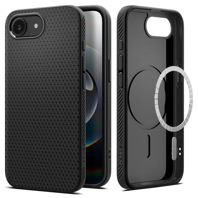 Husa Spigen Liquid Air Mag Magsafe pentru iPhone 16e / 17e - mat Negru