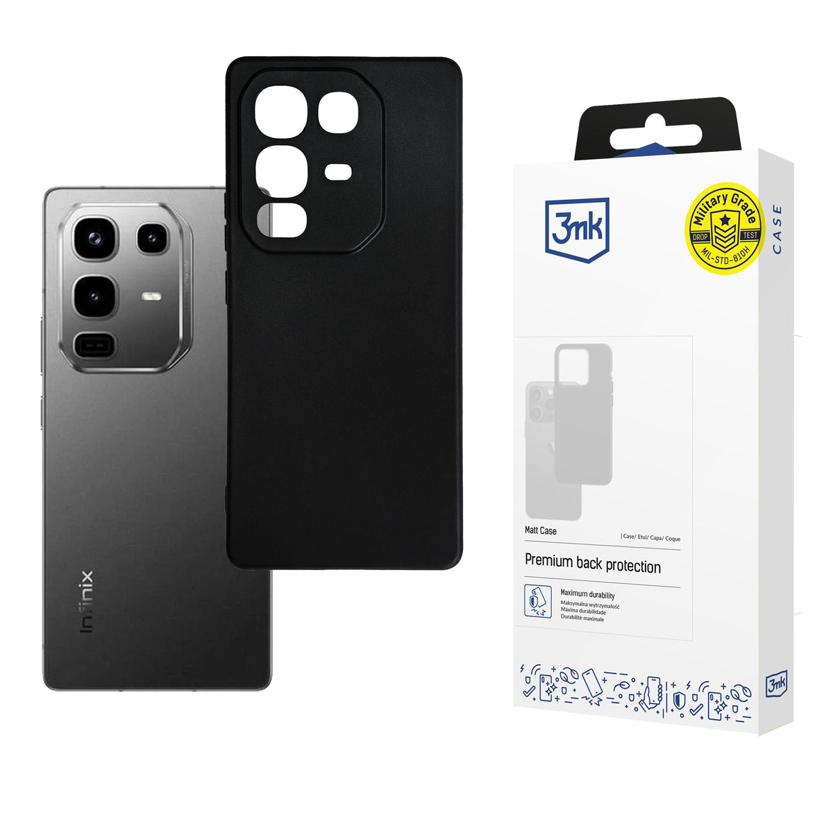 Husa 3mk Matt pentru Infinix Note 50 Pro - Negru