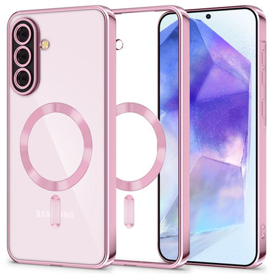 Husa Tech-protect Magflex Magsafe pentru Samsung Galaxy A56 5G - Transparent Roz