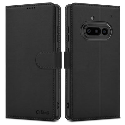 Husa Tech-protect Wallet pentru Nothing Phone 3A - Matte Negru
