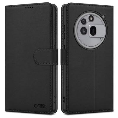 Husa Tech-protect Wallet pentru Nothing Phone 3A Pro - Matte Negru