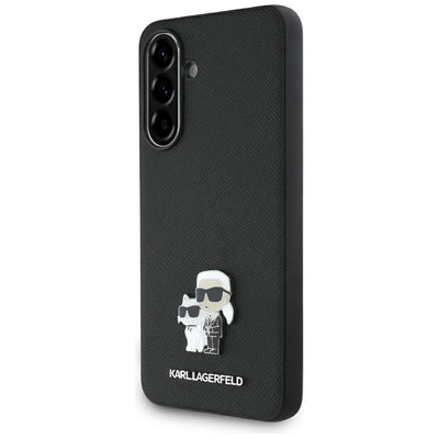 Husa Karl Lagerfeld Saffiano W/ K&C Metal Logo pentru Samsung Galaxy A56 - Negru