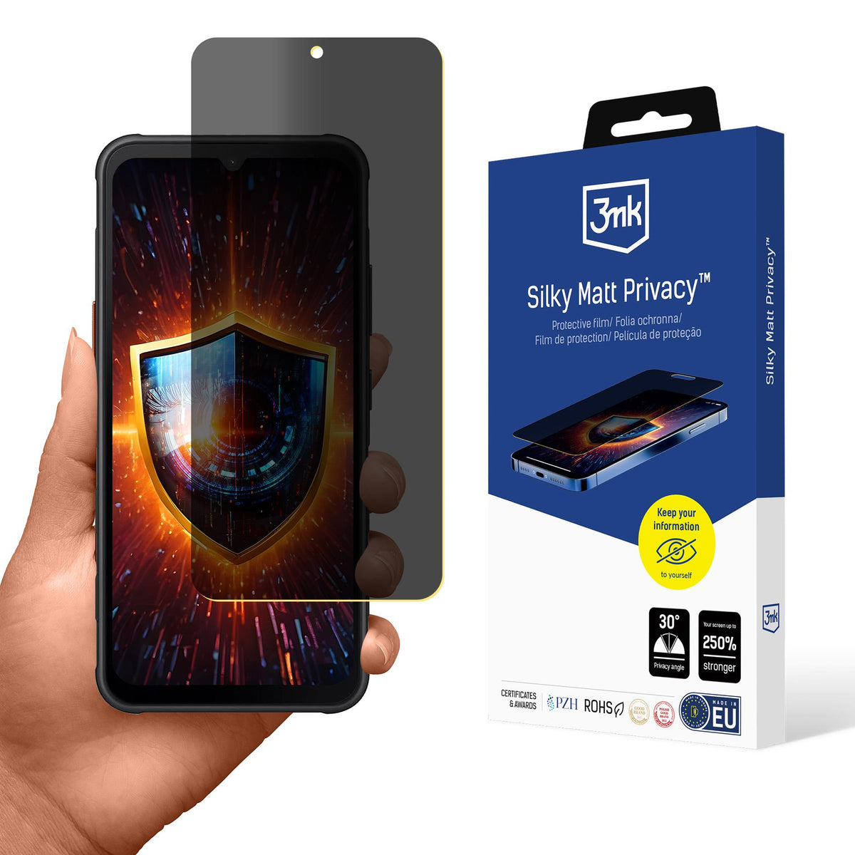 Folie Privacy protectie 3mk Silky Matt Privacy pentru Samsung Galaxy Xcover 7 Pro