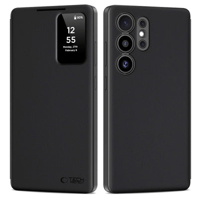 Husa Tech-protect Smart Wallet pentru Samsung Galaxy S25 Ultra - Matte Negru