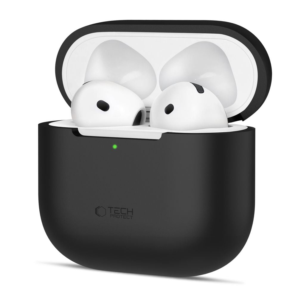 Husa Tech-protect Silicone pentru Apple AirPods 4 - Negru