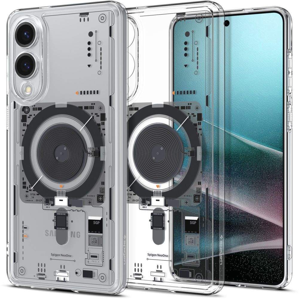 Husa Spigen Ultra Hybrid Mag cu Magsafe pentru Samsung Galaxy S25 Edge cu Print - Transparent