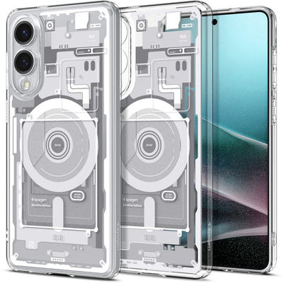 Husa Spigen Ultra Hybrid Mag cu Magsafe pentru Samsung Galaxy S25 Edge cu Print - Alb