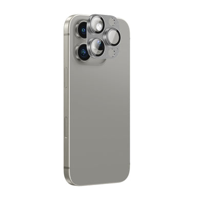 Folie Amazingthing Aviation-grade Alloy sticla Lens pentru iPhone 16 Pro / 16 Pro Max Camera Lens - Gri