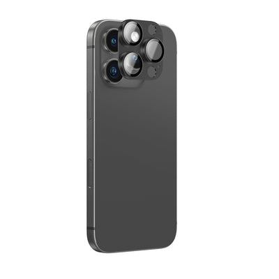 Folie Amazingthing Aviation-grade Alloy sticla Lens pentru iPhone 16 Pro / 16 Pro Max Camera Lens - Negru