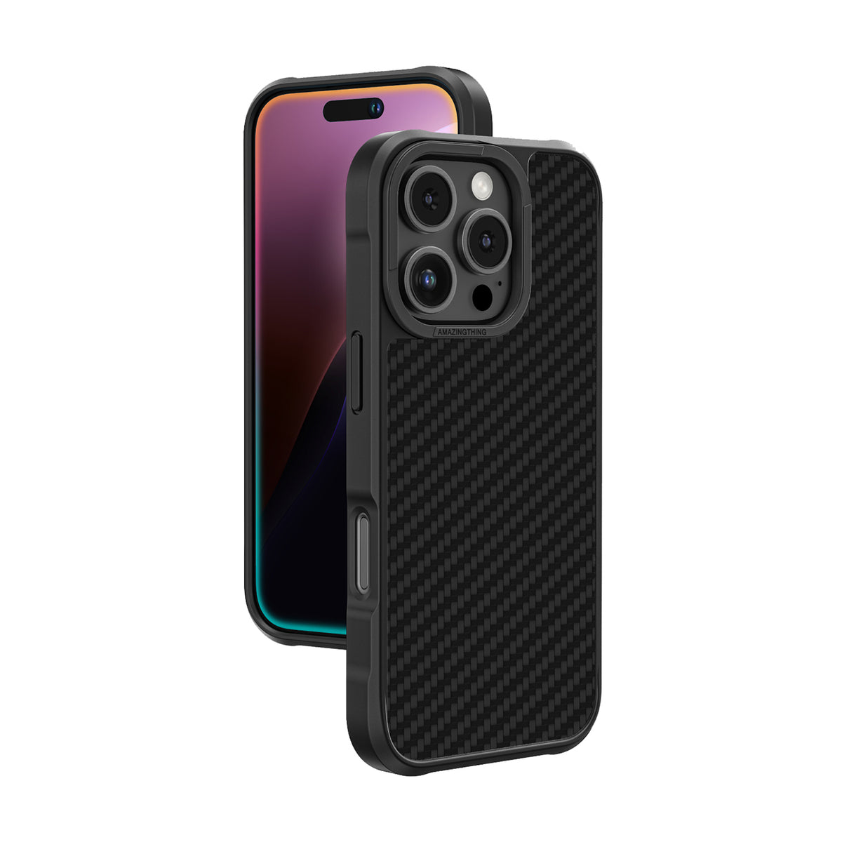 Husa Amazingthing Titan Max cu 1500D Aramid Fibers pentru iPhone 16 Pro Max - Negru