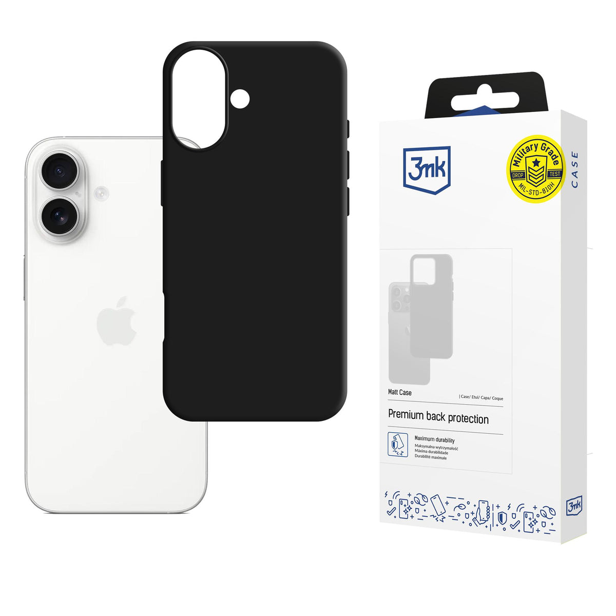 Husa 3mk Matt pentru Apple iPhone 17 - Negru
