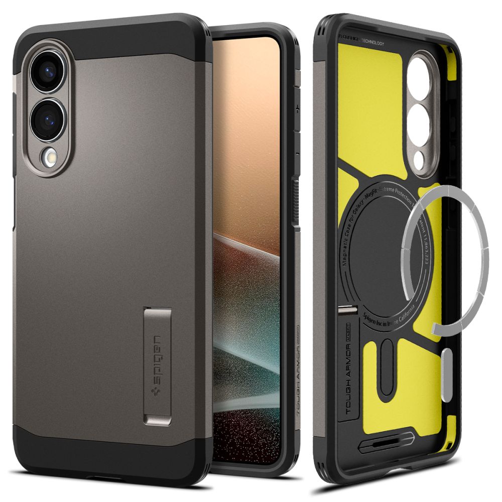 Husa Spigen Tough Armor Magsafe pentru Samsung Galaxy S25 Edge - Gri/Negru