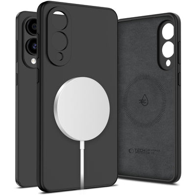 Husa Tech-protect Liquid Silicone Magsafe pentru Samsung Galaxy S25 Edge - Negru