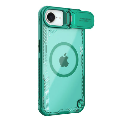 Husa Nillkin Iceblade Prop Magnetic cu Camera Cover And Stand pentru iPhone 16e / 17e - Verde
