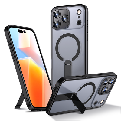 Husa Hybrid Armor X pentru iPhone 17 Pro Max cu Stand, Compatible cu Magsafe - Negru