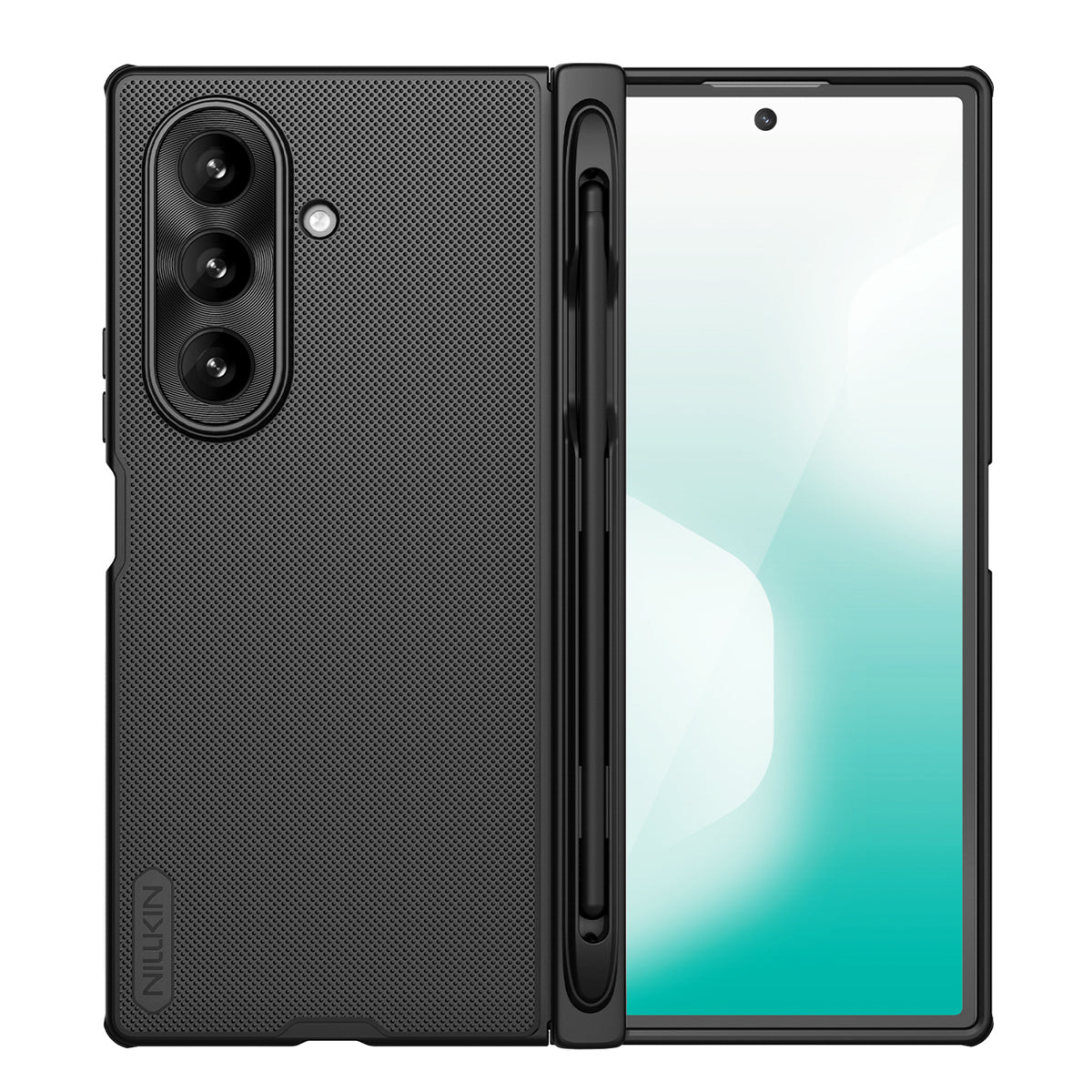Husa Nillkin Super Frosted Shield Fold Magnetic pentru Samsung Galaxy Z Fold 7, Magsafe Compatible, cu S Pen Space - Neg