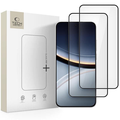 Folie Tech-protect Glass Fit+ 2-pack sticla pentru Xiaomi Poco F7 5G - Negru