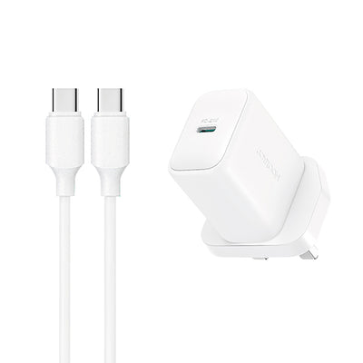 Cablu Joyroom PD 20W Incarcator priza (UK Plug) cu 1m Usb-c - Alb