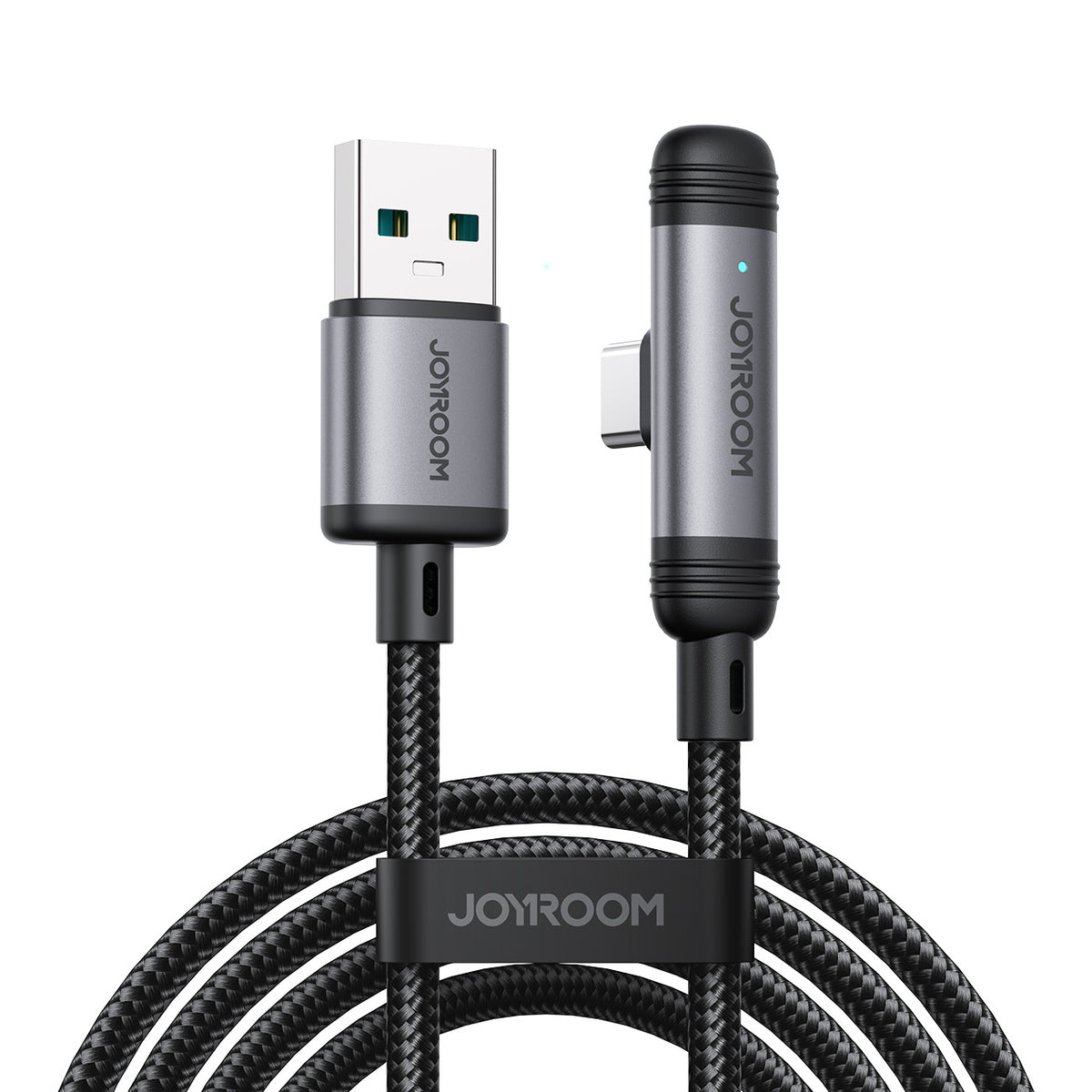Cablu Joyroom S-a56 Enjoyx Series 90° Usb-a - Usb-c 3A 1.2m - Negru