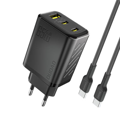 Cablu Dudao A29c 65W Gan Incarcator priza + Usb-c - Negru