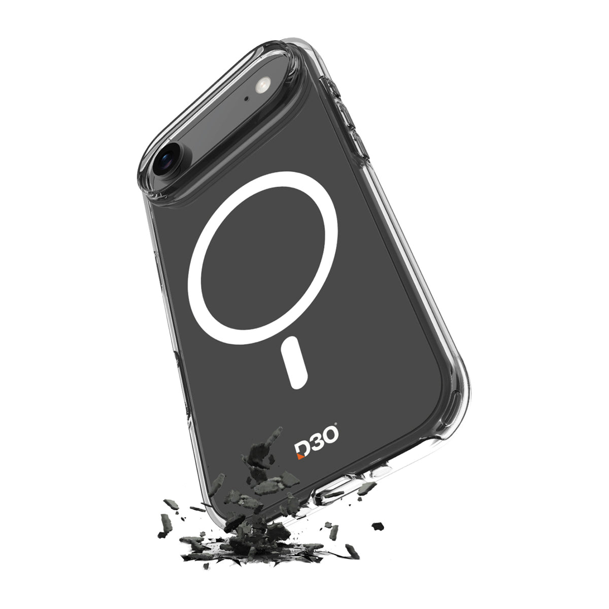 Husa Puro Impact Transparent D3O TPU+PC Magsafe Compatible pentru iPhone 17 Air - Transparent