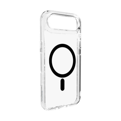 Husa Puro Lite Mag TPU+PC Compatible cu Magsafe pentru iPhone 17 Air - Transparent cu Negru Ring