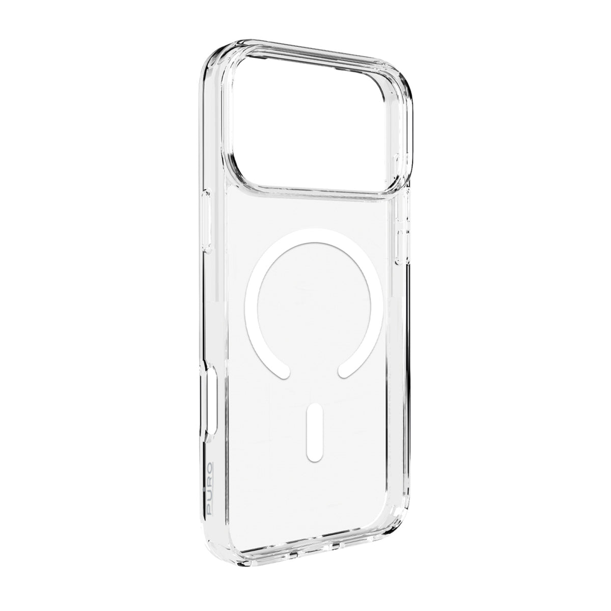 Husa Puro Lite Mag TPU+PC Compatible cu Magsafe pentru iPhone 17 Pro Max - Transparent cu Alb Ring