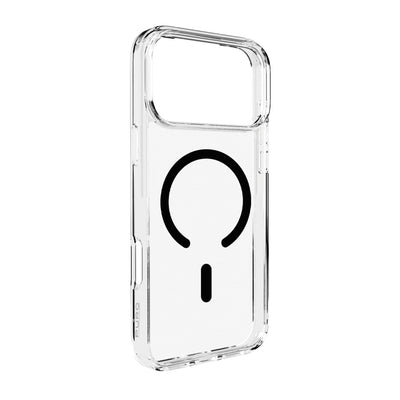 Husa Puro Lite Mag TPU+PC Compatible cu Magsafe pentru iPhone 17 Pro Max - Transparent cu Negru Ring