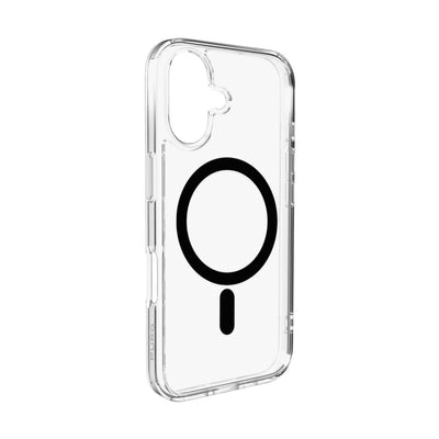 Husa Puro Lite Mag TPU+PC Compatible cu Magsafe pentru iPhone 17 - Transparent cu Negru Ring