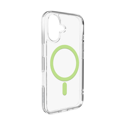 Husa Puro Lite Mag TPU+PC Compatible cu Magsafe pentru iPhone 17 - Transparent cu Verde Ring