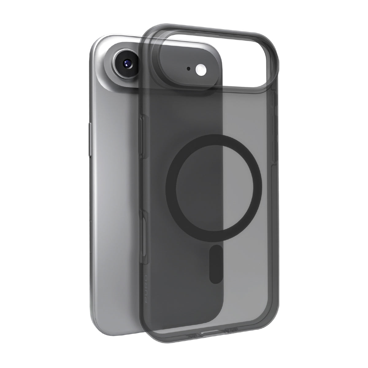 Husa Puro Daylight Magsafe Compatible Silicone pentru iPhone 17 Air - Translucent Negru