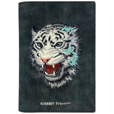 Husa Nimmy Raptor Tiger Passport/Wallet - Gri inchis