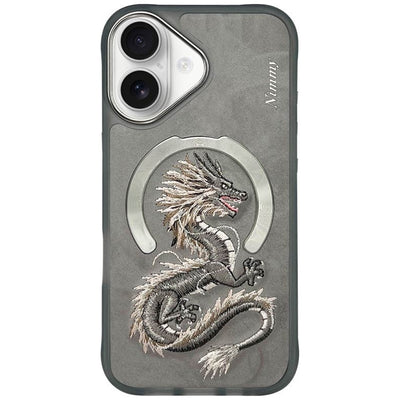 Husa Nimmy Dragon Magsafe iPhone 16 - Gri
